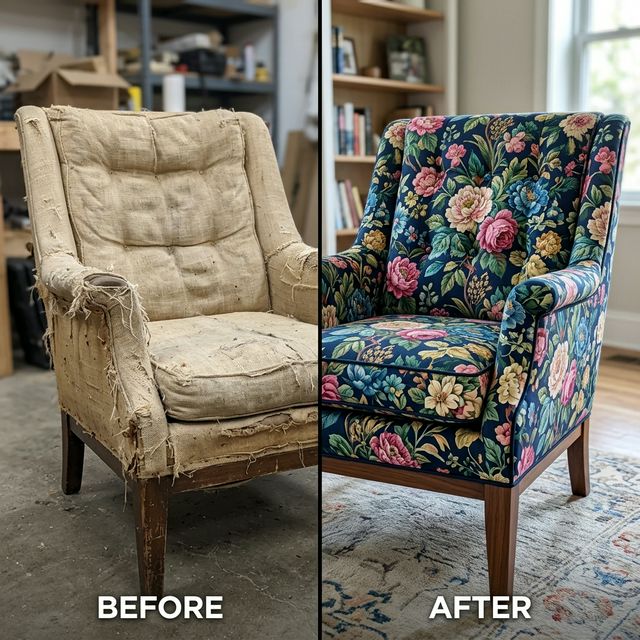 Armchair transformation: Before and After